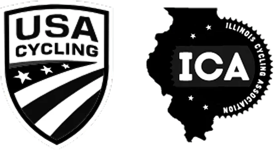 USA Cycling and Illinois Cycling Association logos